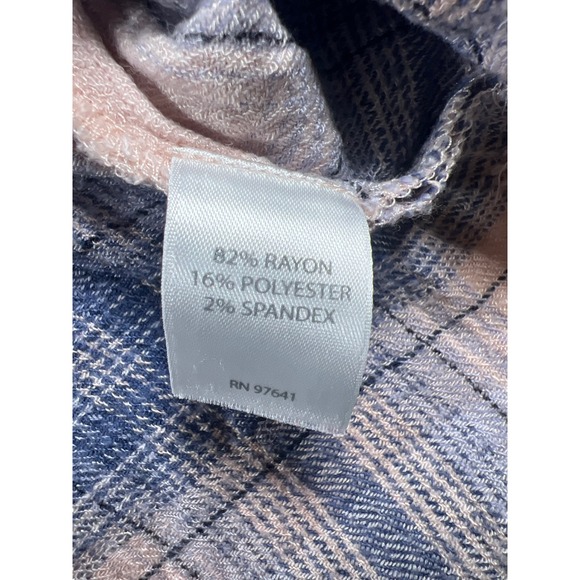 J. Jill L Petite Pink Blue Plaid Button Down Long Sleeve Soft Flannel Shirt‎ - Picture 6 of 6